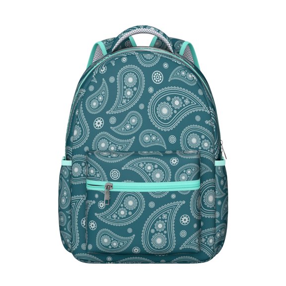 Exotic Paisley Artwork School Backpack for Students Lightweight and Comfortable Boho Vintage Floral Pattern Backpack for Student and Student