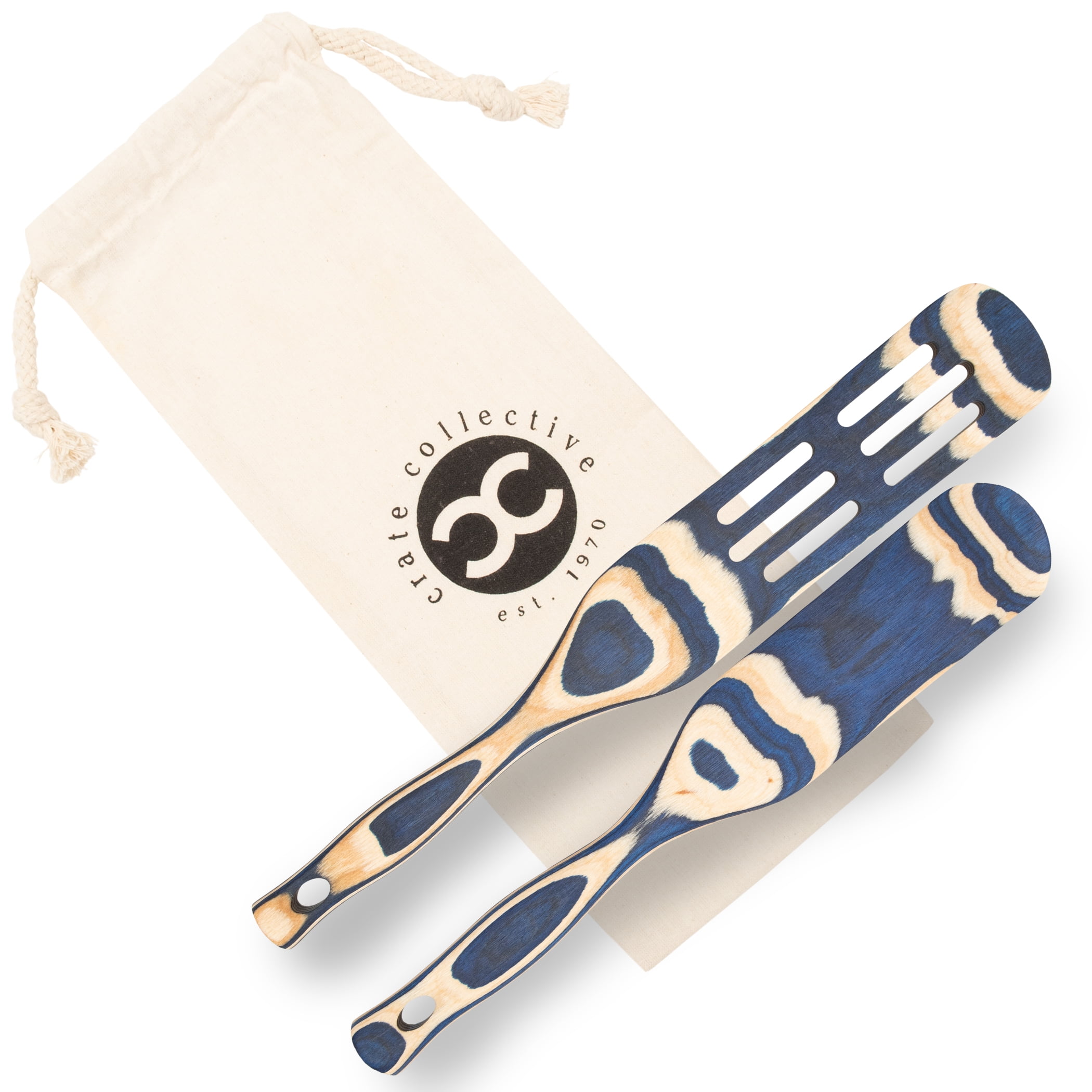 Exotic Pakkawood 2-Piece Spurtle Set (Stirring Spatula/Spoon), 11-inch ...