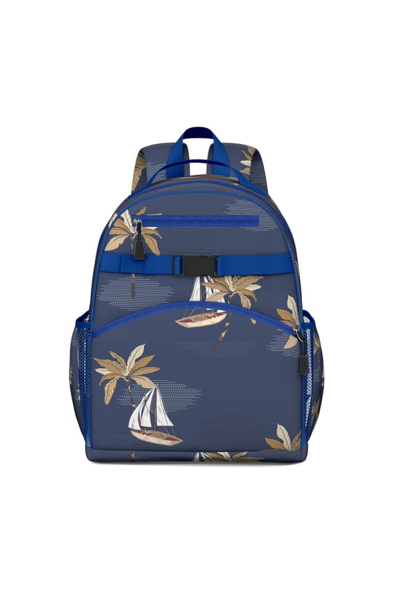 Exotic Palm Tree Waterproof Travel Backpack - Durable Book Bag with Chest Strap & Adjustable Straps for Commuters
