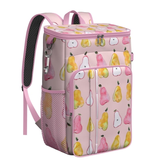 Exotic Papaya Pattern Cooler Backpack - 26 Cans Insulated Lunch Backpack with Long-Lasting Insulation, Funny Fruit Print & Durable Oxford Exterior for Outdoor Enthusiasts & Travelers