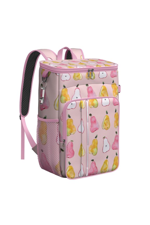 Exotic Papaya Pattern Cooler Backpack - 26 Cans Insulated Lunch Backpack with Long-Lasting Insulation, Funny Fruit Print & Durable Oxford Exterior for Outdoor Enthusiasts & Travelers
