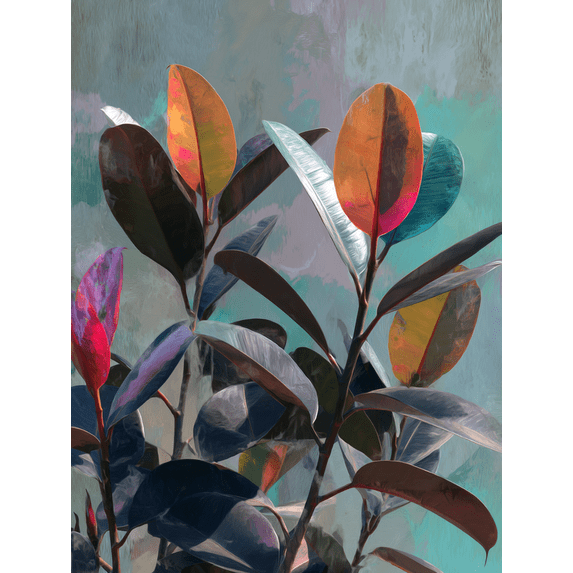 Exotic Peacock Floral Canvas Print Wall Art, Elegant Wall Decor for Living Room Bedroom Office Hotel Hallway
