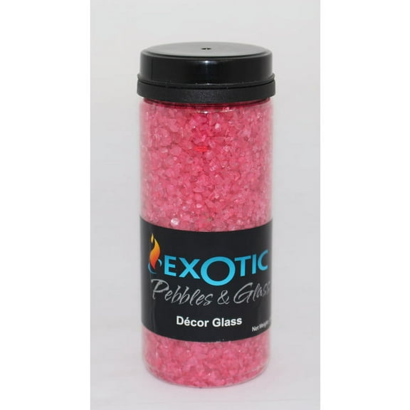 Exotic Pebbles & Aggregates EP-E-13-30N 26.4 oz Exotic Decor Glass Deco Jar  Raspberry