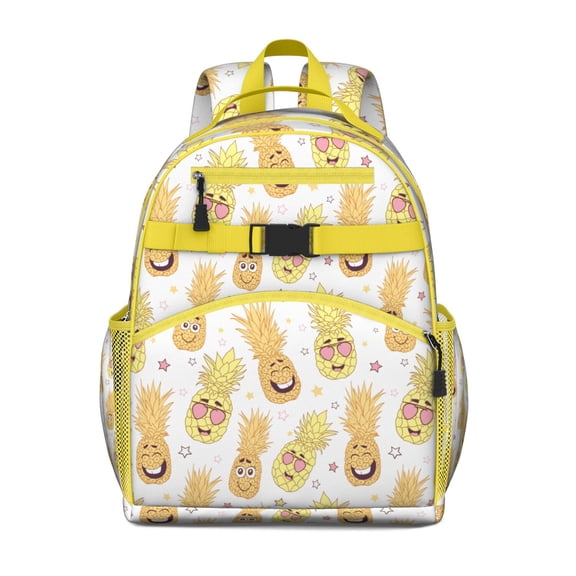 Exotic Pineapple Aesthetic Backpack - Waterproof Lightweight Student Bag for Heavy Loads