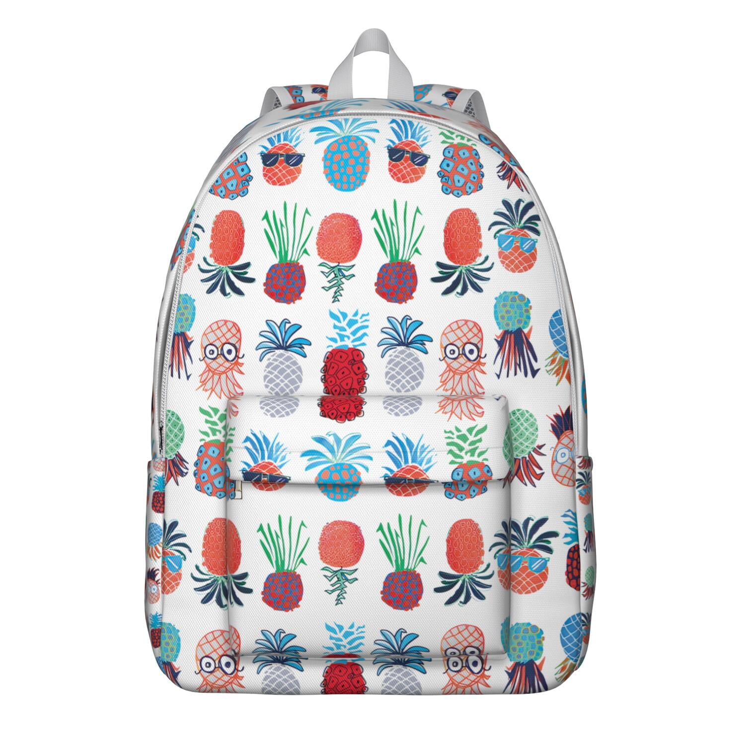 Tropical Hibiscus Backpack, Hawaiian Floral School Bag with 