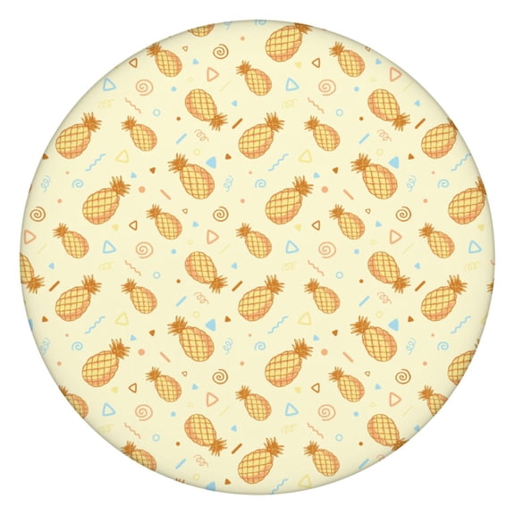 Exotic Pineapple Tablecloth Hawaiian Summer Fruit Pattern Yellow Aesthetic Decor for Kitchen or Patio