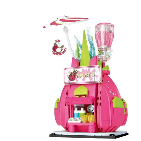 General Jims Toys & Bricks Pitaya Drink Stand, Dragon Fruit Modular Building Blocks Set