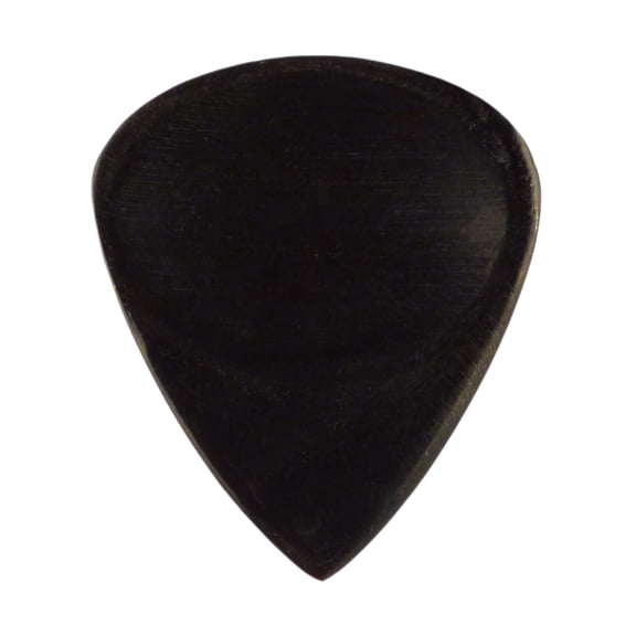 Exotic Plectrums - Black Buffalo Horn Guitar Or Bass Pick - 3.0 mm Ultra Heavy Gauge - 351 Groove Shape - Polished Finish Handmade Specialty Exotic Plectrum - 1 Pack