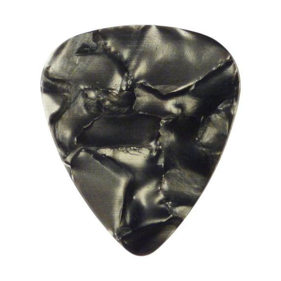 Exotic Plectrums - Celluloid Black Pearl Guitar Or Bass Pick - 1.2 mm Extra Heavy Gauge - 351 Shape - 3 Pack