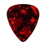 Exotic Plectrums - Celluloid Red Pearl Guitar Or Bass Pick - 0.96 mm Heavy Gauge - 351 Shape - 100 Pack