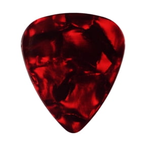 Exotic Plectrums - Celluloid Red Pearl Guitar Or Bass Pick - 0.96 mm Heavy Gauge - 351 Shape - 100 Pack