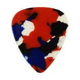 thumbnail image 1 of Exotic Plectrums - Celluloid Red, White, & Blue Mosaic Guitar Or Bass Pick - 0.96 mm Heavy Gauge - 351 Shape - 24 Pack, 1 of 4