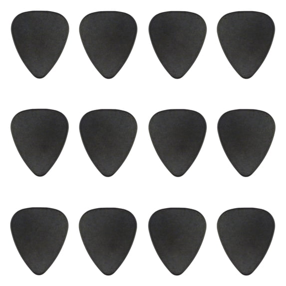 Exotic Plectrums - Delrin Black Guitar Or Bass Pick - 1.5 mm Ultra Heavy Gauge - 351 Shape - 24 Pack