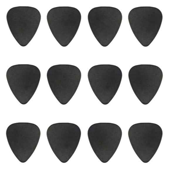 Exotic Plectrums - Delrin Black Guitar Or Bass Pick - 1.5 mm Ultra Heavy Gauge - 351 Shape - 50 Pack