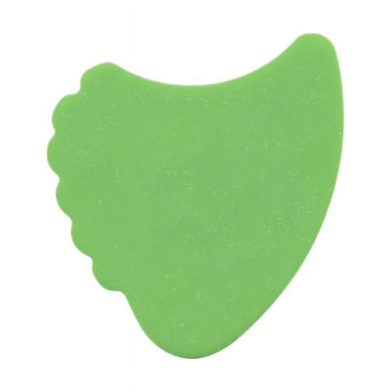 Exotic Plectrums - Delrin Green Guitar Or Bass Pick - 0.88 mm Medium Heavy Gauge - Premium Made In USA - 390 Shark Fin Shape - 6 Pack