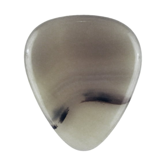 Exotic Plectrums - Grey Agate Stone Guitar Or Bass Pick - 3.0 mm Ultra Heavy Gauge - 351 Shape - Specialty Handmade Gemstone Exotic Plectrum - 1 Pack