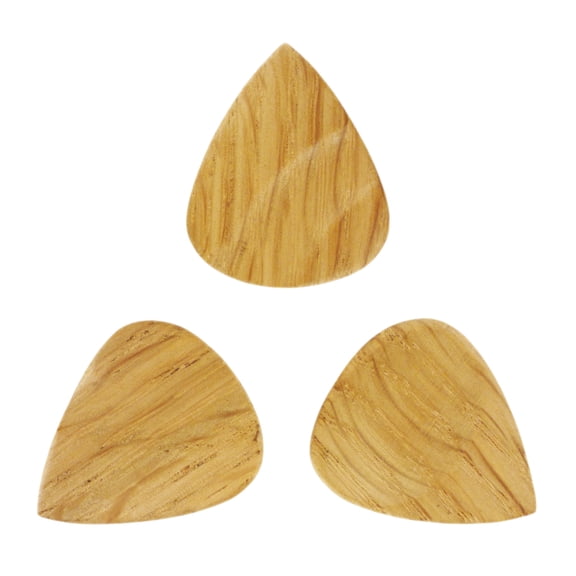 Exotic Plectrums - Oak Wood Guitar Or Bass Pick - 3.0 mm Ultra Heavy Gauge - 351 Groove Shape - Natural Finish Handmade Specialty Exotic Plectrum - 24 Pack