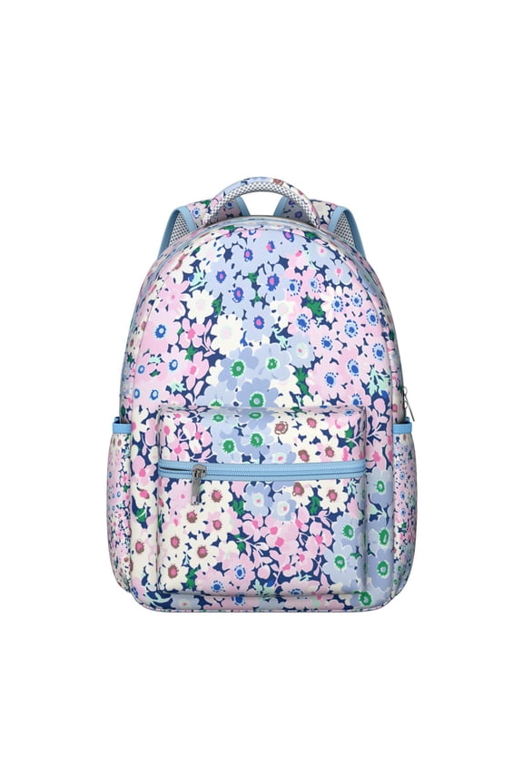 Exotic Rainbow Tribal Folk Style Student’s Backpack, Scratch-Resistant and Breathable, Rustic Artistic Floral Design School Bag, Adjustable Straps for Comfortable Wear