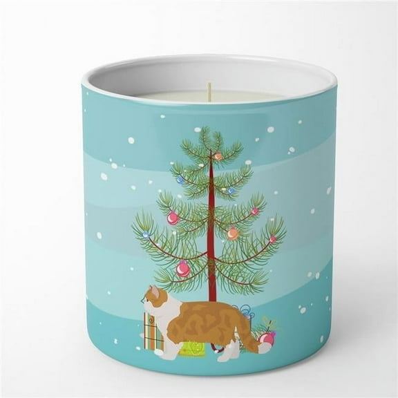 Exotic Shorthair #1 Cat Merry Christmas 10 oz Decorative Soy Candle 3.25 in x 3.75 in