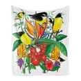 thumbnail image 1 of Exotic Soft Flannel Fleece Throw Blanket, Colorful Tropical Fauna and Botany Composition with Flowers and Birds, Cozy Plush for Indoor and Outdoor Use, 50" x 60", Multicolor, by Ambesonne, 1 of 5