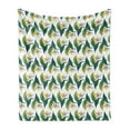 thumbnail image 1 of Exotic Soft Flannel Fleece Throw Blanket, Macro Watercolor Painting of Bird of Paradise Flower and Leaves, Cozy Plush for Indoor and Outdoor Use, 60" x 80", Multicolor, by Ambesonne, 1 of 6