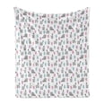 thumbnail image 1 of Exotic Soft Flannel Fleece Throw Blanket, Pattern with Llama Animal and Colorful Cactus Wild Abstract Illustration, Cozy Plush for Indoor and Outdoor Use, 60" x 80", Multicolor, by Ambesonne, 1 of 5