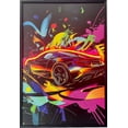 thumbnail image 1 of Exotic Sports Car Framed LED Neon Light Canvas Print - 24" x 36", 1 of 7
