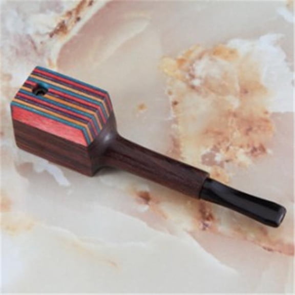 Exotic Square Wood Capper With Rainbow Wood Cap