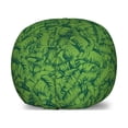 thumbnail image 1 of Exotic Storage Toy Bag Chair, Clutter of Banana Leaves Paradise Plantation Foliage Scene, Stuffed Animal Organizer Washable Bag, Small Size, Fern Green Hunter Green, by Ambesonne, 1 of 3