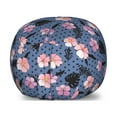 thumbnail image 1 of Exotic Storage Toy Bag Chair, Hibiscus Monstera Leaves Palms Island Foliage on Polka Dots, Stuffed Animal Organizer Washable Bag, Large Size, Pale Pink Slate Blue, by Ambesonne, 1 of 3