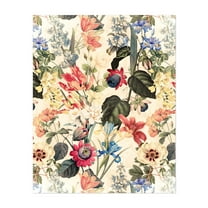 Exotic Summer Flower Garden - Painting Floral Botanical Flowers Vintage Pattern Illustration Garden Unframed Wall Art Print 8 x 10 inches