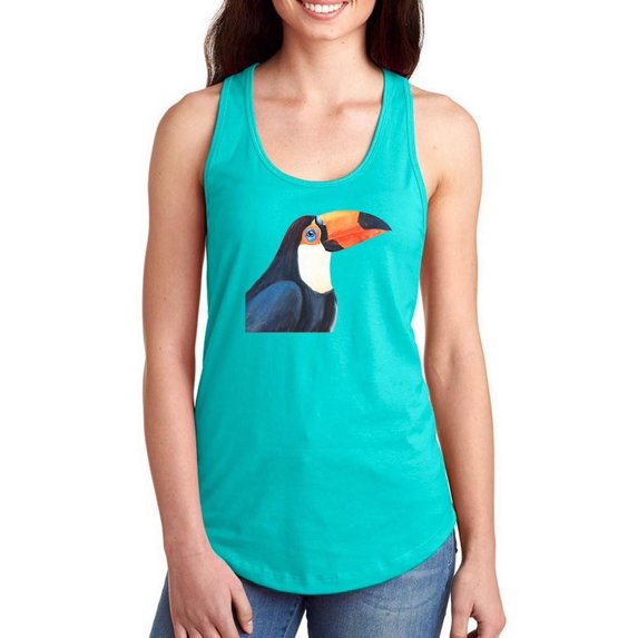 Exotic Toucan Racerback Tank Women -Annie Warren Designs, Female XX-Large