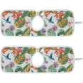 thumbnail image 1 of Exotic Tropical Cactus Sink Splash Guard for Faucet 2 Packs Faucet Absorbent Mats, Summer Hummingbirds Faucet Handle Drip Catcher Quickly Drying Mat for Kitchen Counter Bathroom, 23.6"x5.5", 1 of 7
