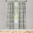 thumbnail image 1 of Exotic Window Curtains, African Nature Tiger Zebra Wild Animals Vicious with Modern Style, Lightweight Decor 2-Panel Set with Rod Pocket, Pair of - 28"x63", Brown Charcoal Grey and White, by Ambesonne, 1 of 1