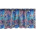 thumbnail image 1 of Exotic Window Valance, Contemporary Abstract Colored Pattern of Cheetah Pattern Tropical Art, Curtain Valance for Kitchen Bedroom with Rod Pocket, 54" X 18", Soft Pink Pale Azure Blue, by Ambesonne, 1 of 2
