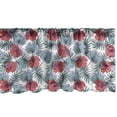thumbnail image 1 of Exotic Window Valance, Continuing Pattern of Tropic Plant and Hibiscus, Curtain Valance for Kitchen Bedroom Decor with Rod Pocket, 54" X 18", Coral Blue Grey, by Ambesonne, 1 of 2