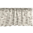 thumbnail image 1 of Exotic Window Valance, Minimal Neutral Animal Print with Tiger Silhouettes Pattern Jungle Cat, Curtain Valance for Kitchen Bedroom with Rod Pocket, 54" X 18", Eggshell Warm Taupe Tan, by Ambesonne, 1 of 2
