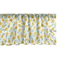 thumbnail image 1 of Ambesonne Exotic Valance Pack of 2, Fresh Doodle Pineapple, 54"X18", Yellow Sea Green Black, 1 of 3