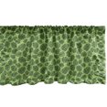 thumbnail image 1 of Exotic Window Valance, Repeating Organic Jungle Elements Randomly Scattered on a Green Field, Curtain Valance for Kitchen Bedroom Decor with Rod Pocket, 54" X 12", Lime Green Olive Green, by Ambesonne, 1 of 3