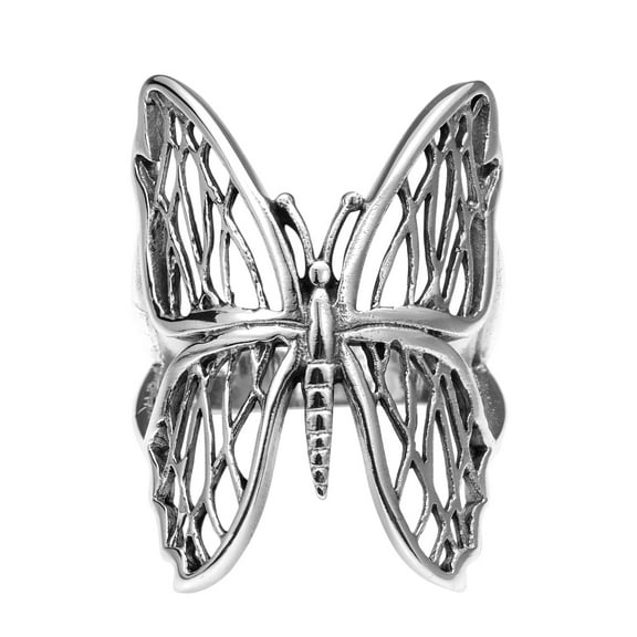 Exotic Wings Wild Butterfly .925 Sterling Silver Ring-9