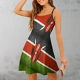 Exotic Woman's Gown The Dress Kenya Kenyan Flag National Flag of Kenya Women's Sling Dress