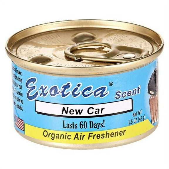 Exotica Car Air Freshener | Spill-proof Can | Organic | For Home & Auto | Long Lasting Freshness | (Pack of 12) (New Car)