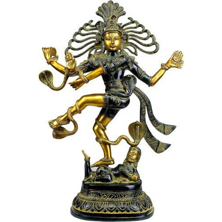 Exoticindia Lord Shiva as Nataraja Statue Black/Gold 