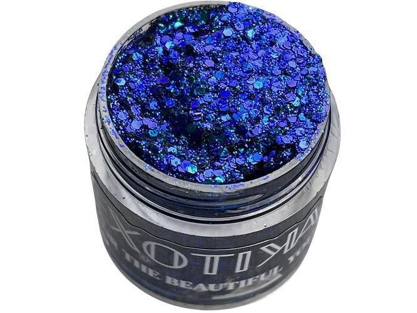 Exotika Beauty Blue Gel Glitter, Holographic Shiny Glitter, Body
