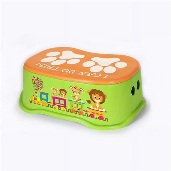 Expace ES310G Best Friends Training Step Stool, Green Body & Orange Accent