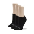 thumbnail image 1 of No Nonsense Women’s ExpanTech Polyester No-Show Socks, 3-Pair Pack, Black, One Size, 1 of 1