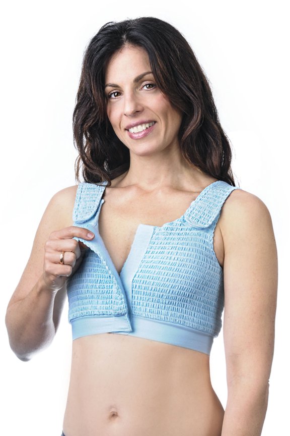 Medical Compression Bra, XX-Large / Light Blue