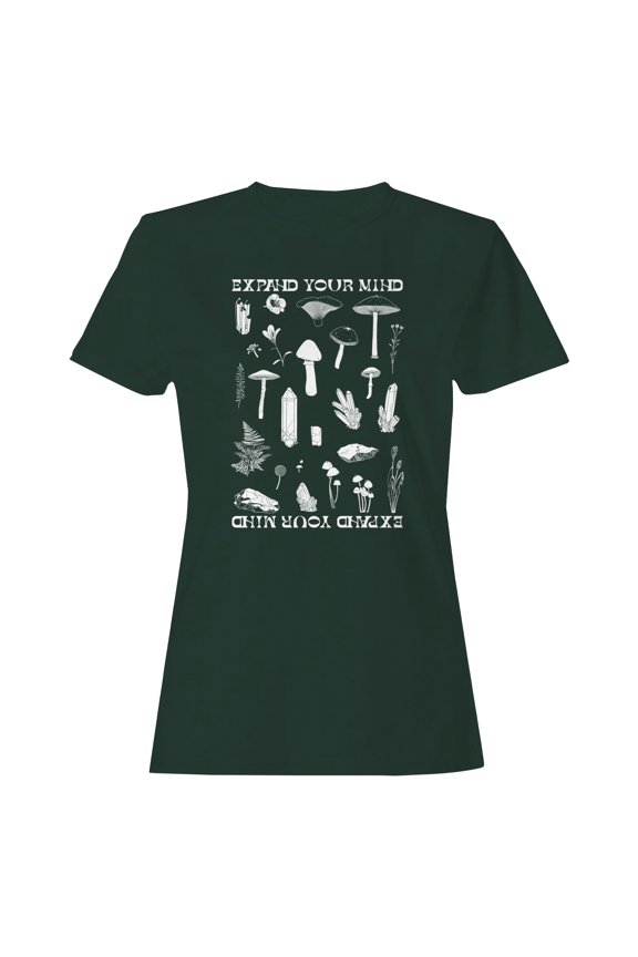 Expand Your Mind: Nature Design Women's T-shirt Forest Green