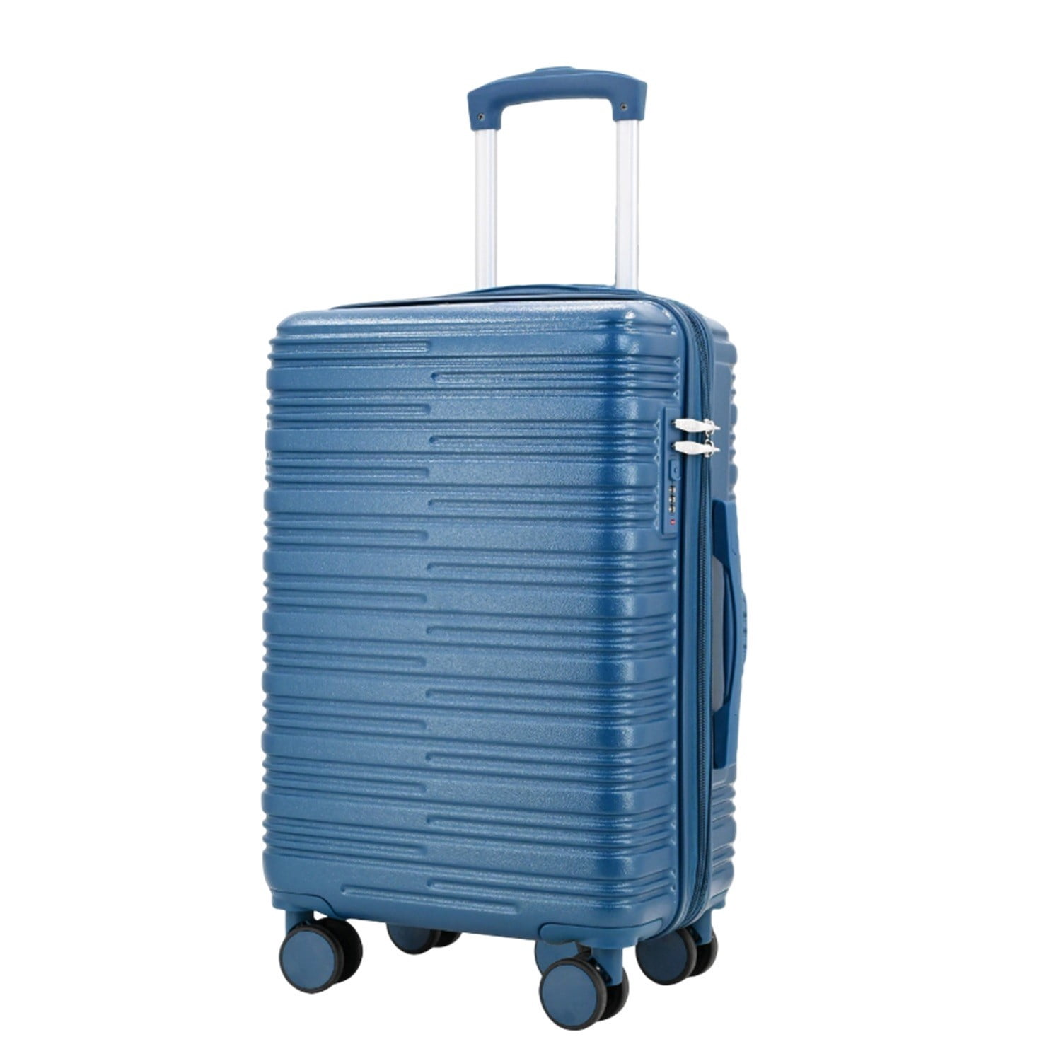 Expandable 20-inch Carry-On Hardside Luggage with 360° Spinner Wheels and Combination Lock, Bliss Blue