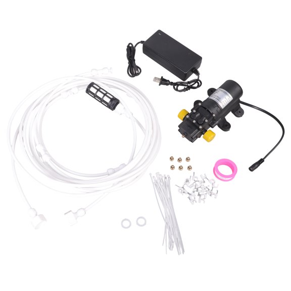 Expandable 450PSI Misting Systems 12V Pumps 6M Sprayed Line 6 Quick Connection Nozzles For Outdoor Area Humidification